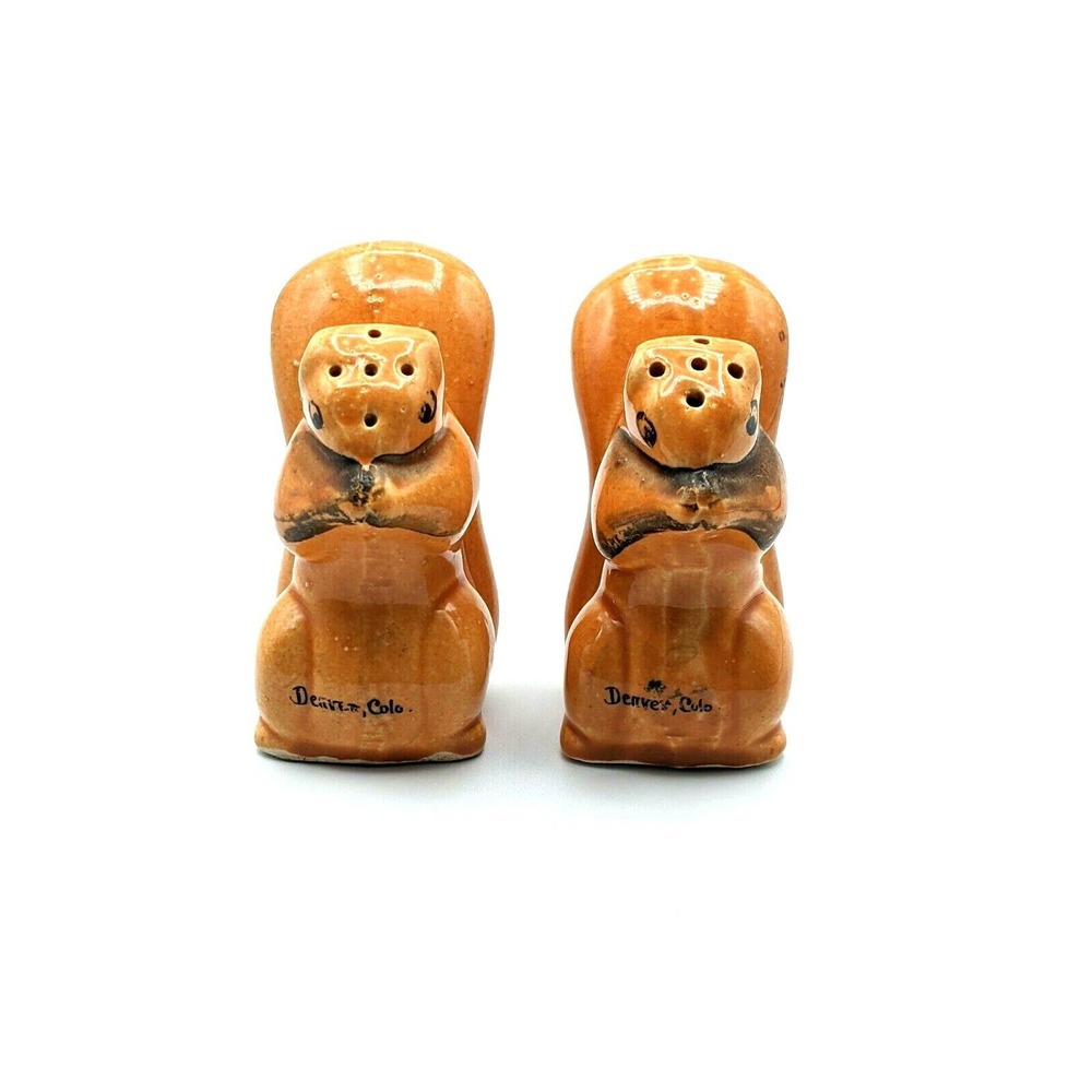 Vintage Squirrels Salt and Pepper Shakers Denver Colorado Made in Japan
